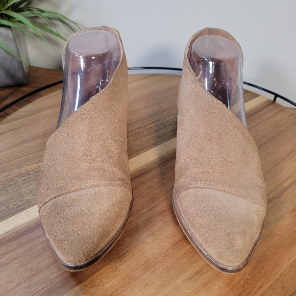 Free People Royale Suede D'orsay Pointed Toe Booties Flats Size 36.5 - Picture 10 of 17